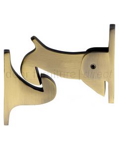 Heritage Brass Coat Hooks On Plate (223mm Width), Antique Brass - V1079-AT  from Door Handle Company